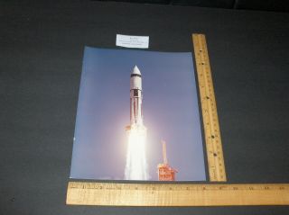 Vintage Nasa 7 - 5 - 66 Apollo Saturn As - 203 Rocket Launch A Kodak Color Photo 2