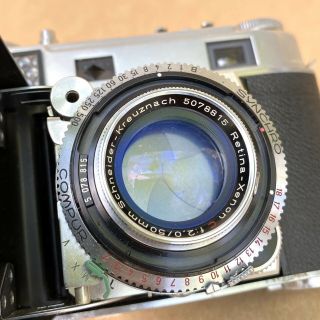 Kodak Retina IIIc Vintage Rangefinder Film Camera W/ Xenon 50mm F2 & Case, 3