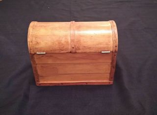 Small Medium Size Wooden Treasure Chest For Jewelry Coins Medium Brown Colored