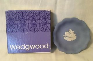 Wedgwood Jasperware White On Pale Blue Sweet Dish Round