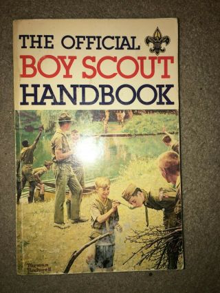 Boy Scout 9th Edition 3rd Print 3 1980 Rockwell Scoutmaster Cover Handbook Book
