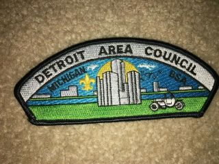 Boy Scout Detroit Area Su - A Downtown Skyline Michigan Csp Council Strip Patch