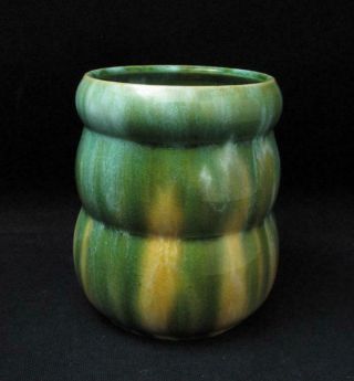 Signed John Campbell Tasmania Australian Pottery Drip Glazed Vase Vintage