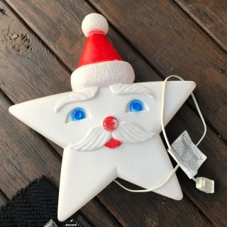 Vintage Santa Star Plastic Blowmold Blow Mold Christmas Union Products