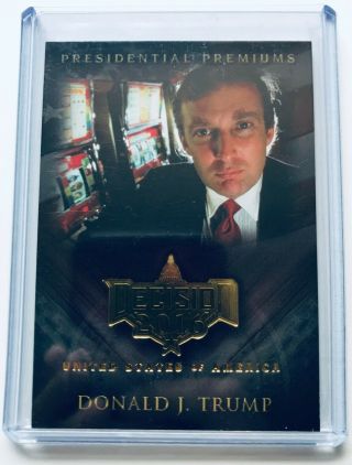 Decision 2016/2020 Donald Trump Presidential Premiums Card Ppdt4 W/ Gold Foil