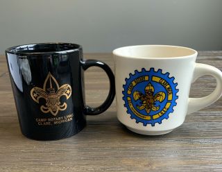 Vintage Camp Rotary Boy Scout Coffee Diner Mugs Michigan