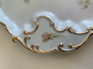 Vintage Hand Painted Tray with Floral Design,  Signed 3