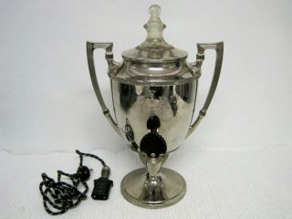 Vintage Rare Hot House Chrome Glass Top Percolator Trophy Style Coffee Pot -