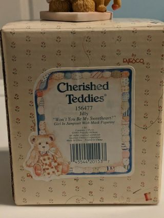 Cherished Teddies: Jilly,  Sweetheart.  Bear Figurine.  1995 Enesco.  156477 2