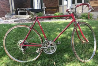 Vintage Schwinn Continental 10 Speed Road Bike Red Built Chicago Factory 1972