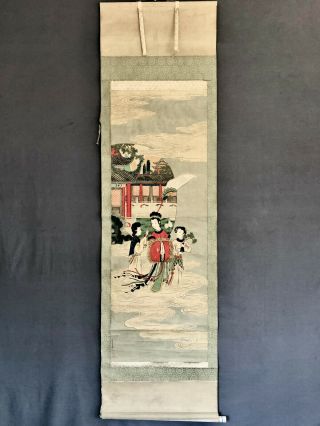 Authentic Antique | Big Chinese Qing Painting After Jiao Bingzhen 焦秉貞 (1689–1726)