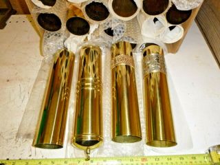 25 Vintage,  Old Stock Brass Grandfather Clock Brass Weight Tube