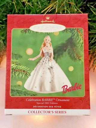2001 Hallmark Keepsake Christmas Ornament - Celebration Barbie 2nd In Series