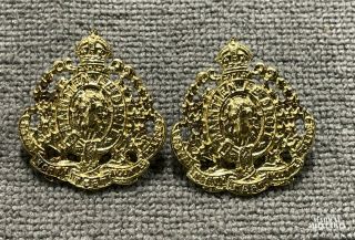 Obsolete,  Rnwmp,  Royal North West Mounted Police Collar Badge Pair (24787)