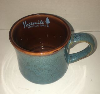 Yosemite National Park,  Coffee Mug,  Blue & Brown Stoneware Official Park Mug. 2