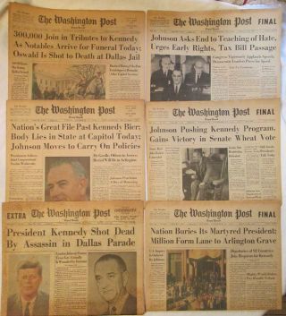 Washington Post Nov 22 - 28 1963 Kennedy Assassination Comm Ed Complete - Exc Cond