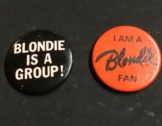 Blondie Debbie Harry 70s/80s Promo Badges Jimmy Destri Clem Burke