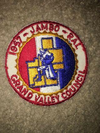 Boy Scout Grand Valley Michigan Washington Council 1957 National Jamboree Patch