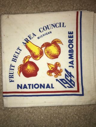 Boy Scout Fruit Belt Area Council Michigan 1964 National Jamboree Neckerchief