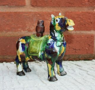 Early 19th Century Chinese Spinach Glazed Figure Of A Horse