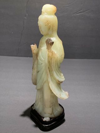 Antique Chinese Jade Carved Guanyin Kwan Yin