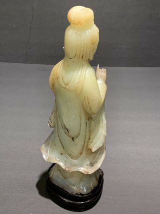ANTIQUE CHINESE JADE CARVED GUANYIN KWAN YIN 3