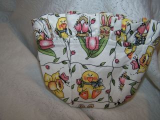 Custom Non Longaberger Easter Print Liner Only For Chives Booking Basket
