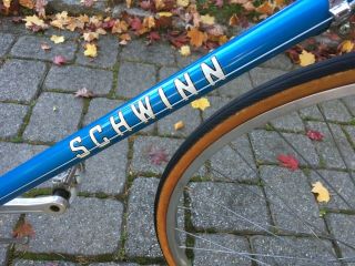 Schwinn Traveler mens road touring bicycle vintage blue 10 speed racing bike 2