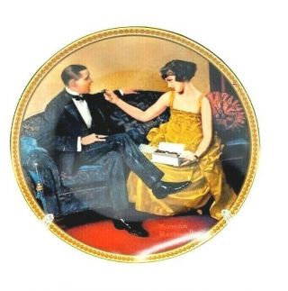 Norman Rockwell Collectors Plates Rediscovered Women " Flirting In The Parlor "