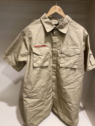 Boy Scout Bsa Uniform Shirt Adult Men’s Large Short Sleeve Style F11