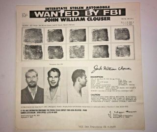 Fbi Most Wanted Poster John William Clouser The Most Wanted Man In America 