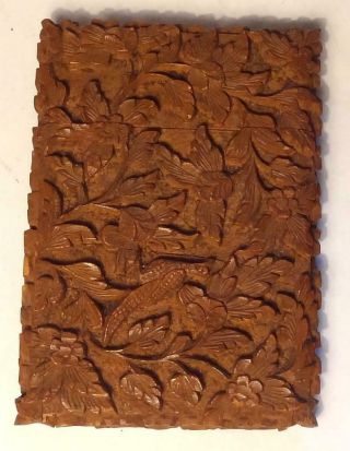 Antique Chinese Carved Sandalwood Card Case