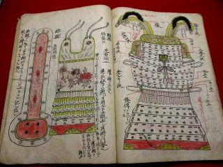 1 - 10 Japanese Armor Samurai Yoroi Hand - Writing Manuscript Pictures Book