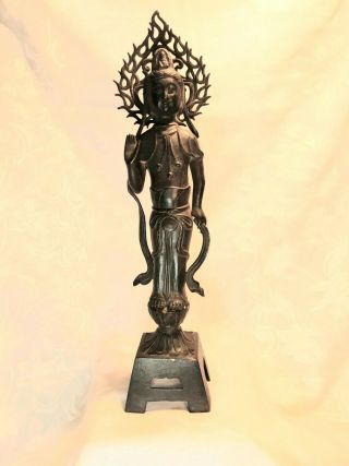 19th Century Japanese Bronze Standing Buddha