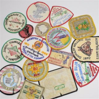 Set of 16 vintage BSA Boy Scout Patches Badges WOODLAND TRAIL/MONADNOCK 60s - 90s 2