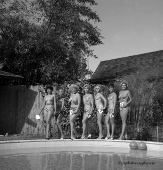 1962 Camera Negative Bunny Yeager Miami Artist & Models Topless Bikini Pageant