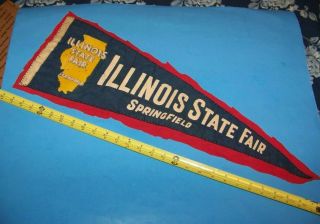 Illinois State Fair Springfield Vintage Pennant 1960 