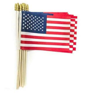 Small American Flags On Stick 5x8 Inch/small Us Flags/handheld 25 Pack