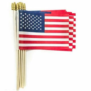 Small American Flags on Stick 5x8 Inch/Small US Flags/Handheld 25 PACK 2