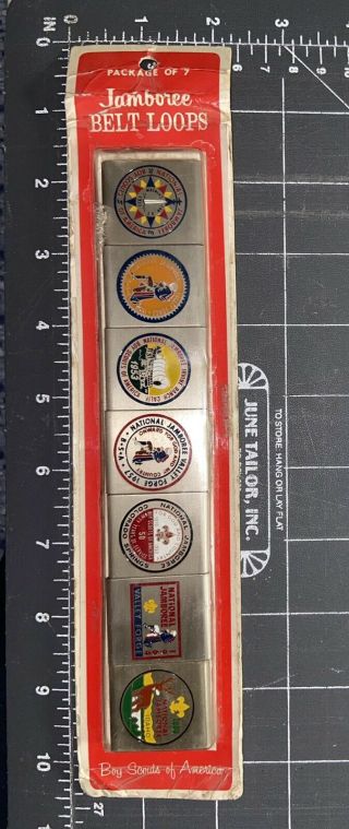 BSA Boy Scouts National Jamboree 7 Belt Loops 1937 1950 1953 1957 1960 1964 1969 2