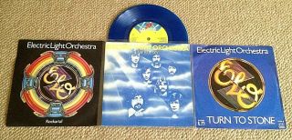 3 X Electric Light Orchestra (elo) 7 " Singles - Mr Blue Sky / Rockaria / Stone
