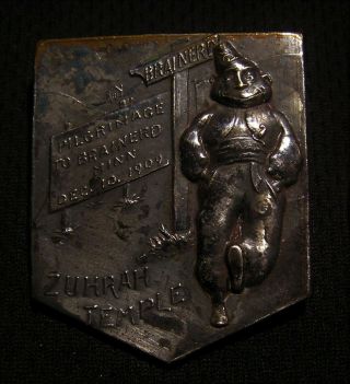 1909 Zurah Temple Shriners Badge Medal Pin - Brainerd Mn Masonic Mason Freemason