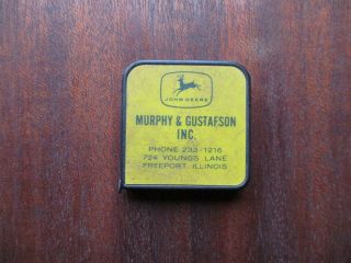 Vintage John Deere Dealership Tape Measure Freeport Il Murphy & Gustafson U.  S.  A. 3