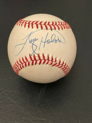 Larry Holmes Vintage Signed Oal Baseball - Boxing Hof - Jsa Authenticated