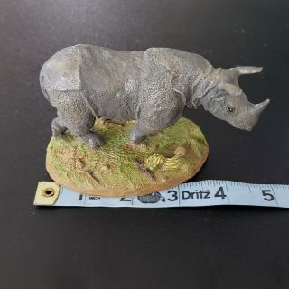 Vintage Rhino Figurine Franklin Wildlife Preservation Trust Sculpture