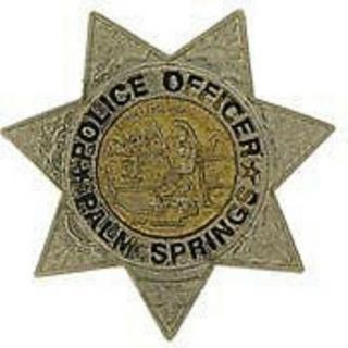 Palm Springs California Police Officer Badge Lapel Pin