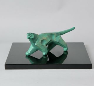 Tiger Sculpture Object By A Well Known Japanese Metal Artist Ee68