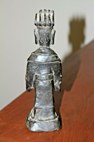 Very old Antique Solid Bronze Chinese Tibetan Korean BUDDHA Statue Sculpture 3