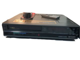 Vintage Sharp Vc - 6847u Vcr Video Cassette Recorder Vhs Player 1986 With Remote