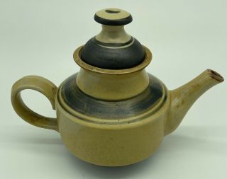 Vintage Iron Mountain Stoneware Teapot Blacksburg Nancy Patterson Lamb Usa Made